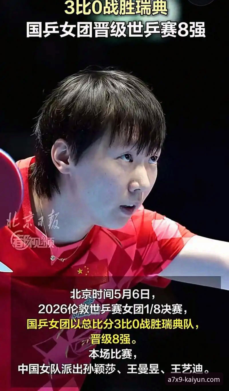 2026伦敦世乒赛女团最新进展：陈幸同首秀横扫陈思羽，正手优势成制胜关键